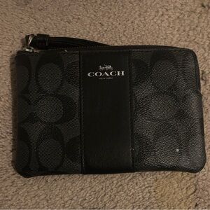 Coach Black Signature Wristlet